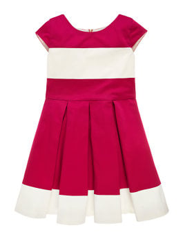 kate spade kids GIRLS' STRIPED ADETTE DRESS in Sweetheart Pink and Cream