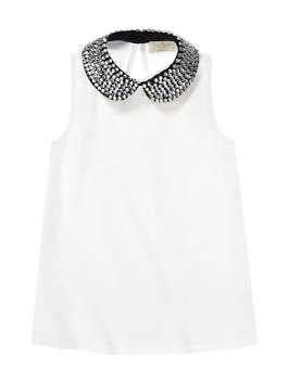 kate spade kids GIRLS' EMBELLISHED JENSEN TOP