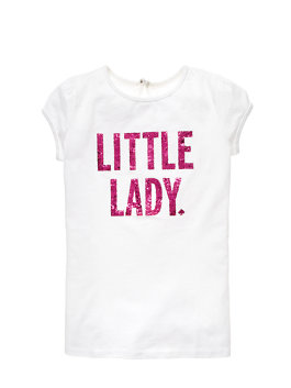 kate spade kids GIRLS' LITTLE LADY TEE (sizes small to large)