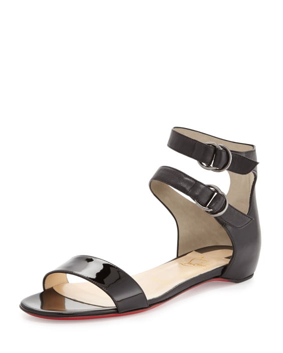 Christian Louboutin Tres Bea Leather Red Sole Sandal, Black