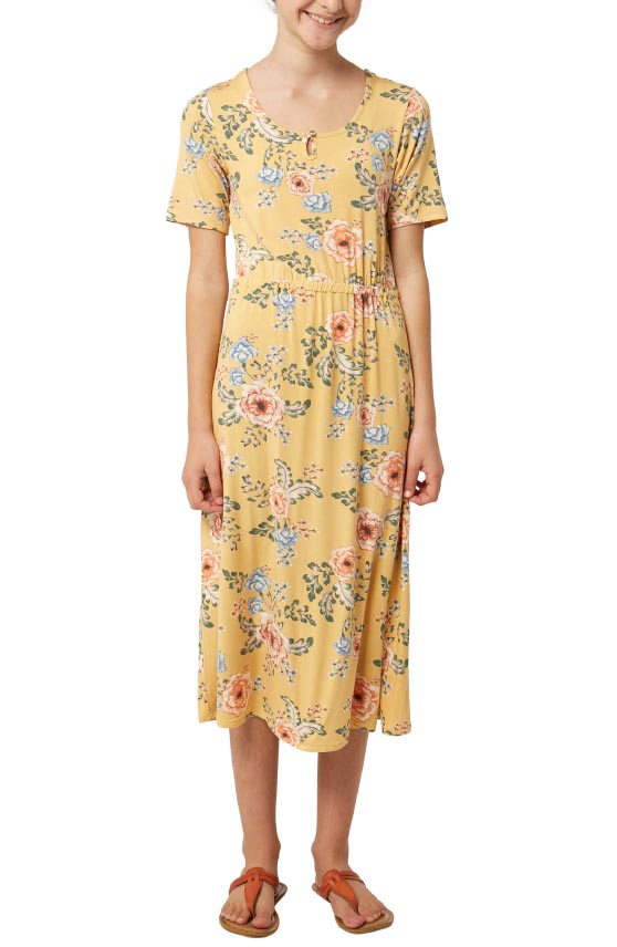 O'Neill Kids' Tracey Floral Dress Mimosa floral print easter dresses tweens