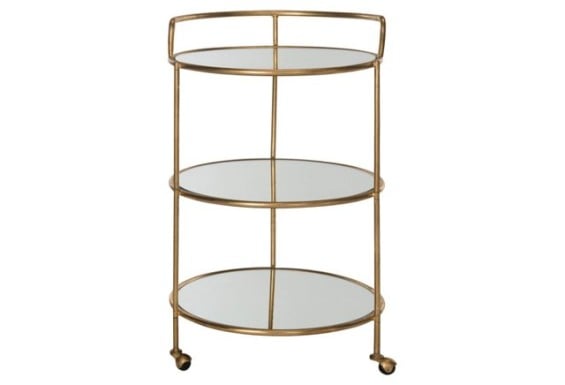 Dominkika Three Tier Gold Bar Cart.