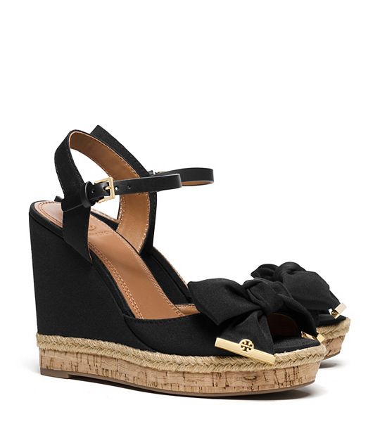 Tory Burch PENNY WEDGE SANDAL in Black