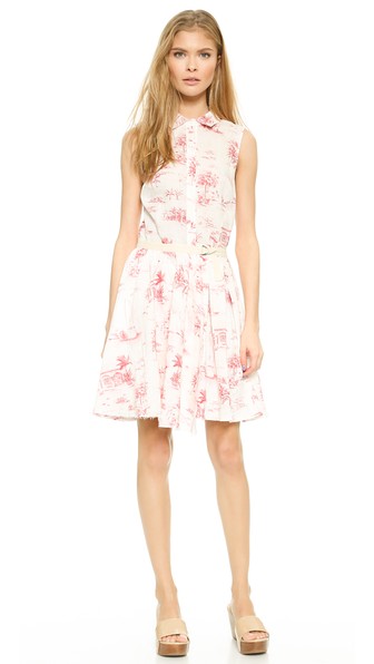 Band of Outsiders Shirtdress with Wrap Skirt in Ivory