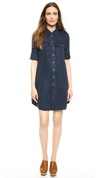 Club Monaco Loraie Dress in Medium Blue