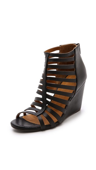 Coclico Shoes Joni Cage Wedges in Black