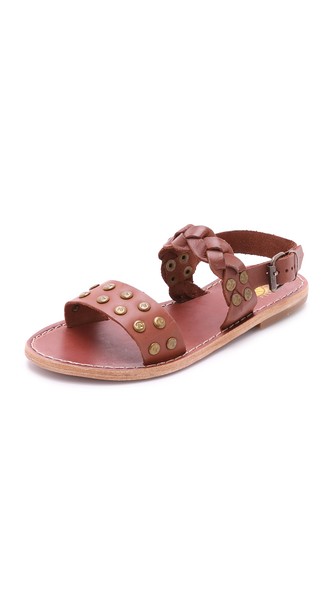 H by Hudson Axis Studded Sandals in Tan
