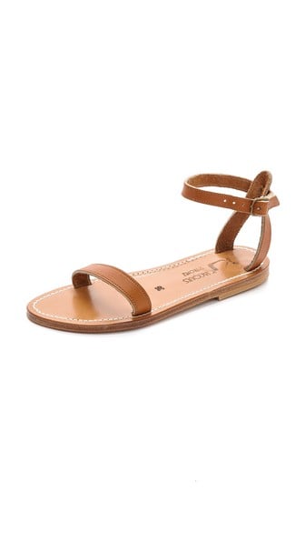 K. Jacques Laura Ankle Sandals in Pul Natural