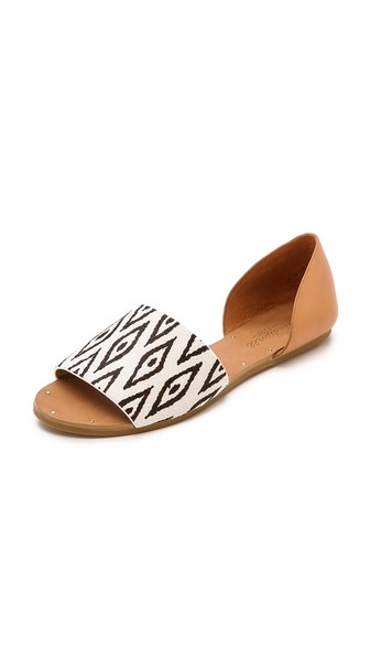 Madewell The Slim Thea Sandals in Diamond Ikat Print