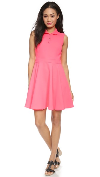 Maison Kitsune Crepe Ella Dress in Pink