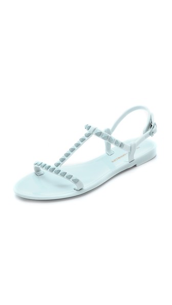 Rebecca Minkoff Sava T Strap Jelly Sandals in Blue