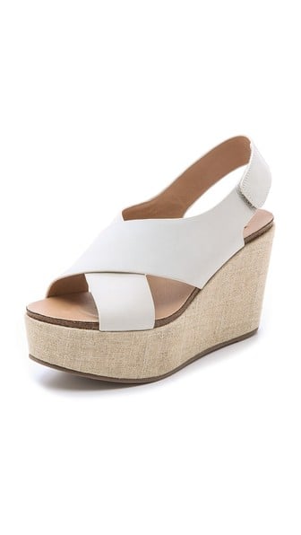 Steven Genesis Wedge Sandals in White