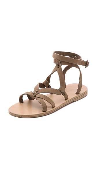 Valia Gabriel Apiana Sandals in Khaki Beige