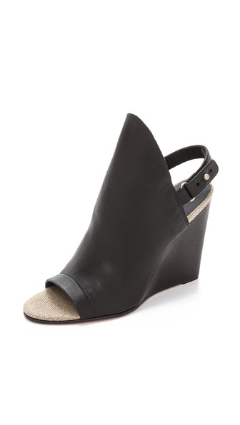 Vince Kostel Slingback Wedge Sandals in Black