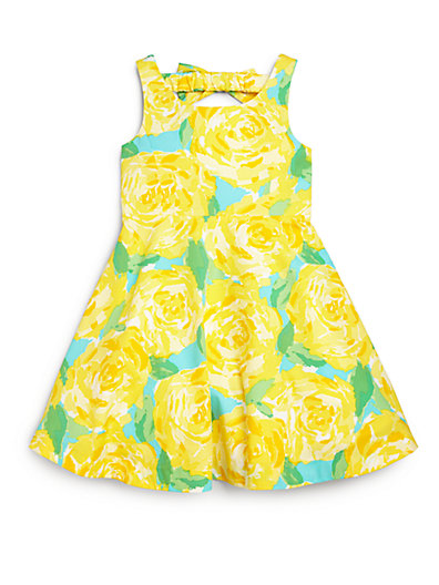 Lilly Pulitzer Kids Toddler's & Little Girl's Floral-Print Dress in Sunglow Yellow