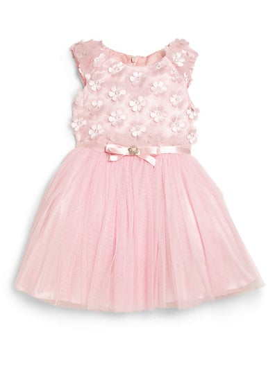David Charles Toddler's & Little Girl's Floral Appliqué Dress in Pink