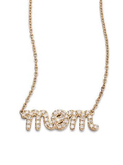 Sydney Evan Diamond & 14K Yellow Gold Mom Necklace