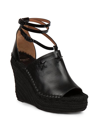 Givenchy Nettunia Star Open-Toe Espadrille Platforms in Black