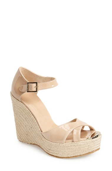 Jimmy Choo 'Pallis' Wedge Sandal (Nordstrom Exclusive) in Nude