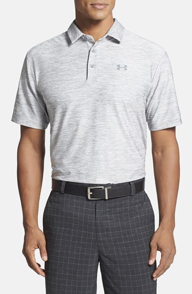 Under Armour 'Playoff' Short Sleeve Polo in True Grey/Graphite.