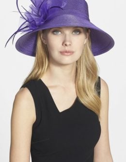 August Hat 'Dahlia' Downbrim Hat in Purple