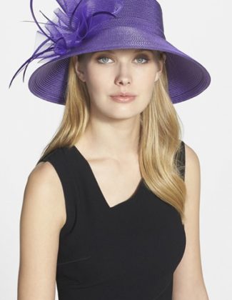 August Hat 'Dahlia' Downbrim Hat in Purple