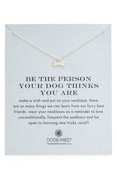 Dogeared 'Reminder - Be The Person Your Dog Thinks You Are' Boxed Necklace