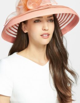 August Hat 'Lilac' Downbrim Hat in Coral