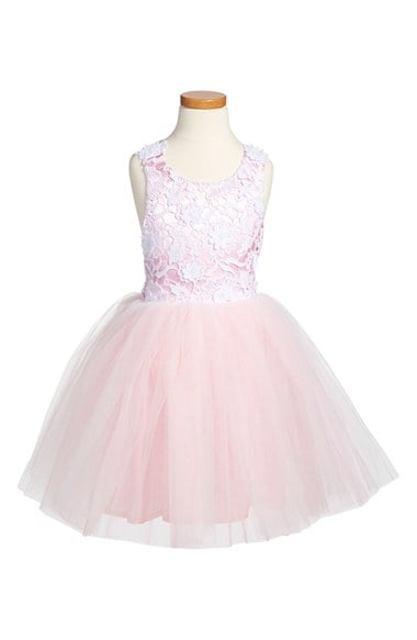 Halabaloo Sleeveless Tulle Dress (Toddler Girls, Little Girls & Big Girls) in Pink
