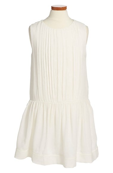 Burberry Drop Waist Sleeveless Silk Dress (Little Girls & Big Girls) in Parchment 