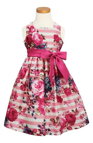 Sorbet Floral Stripe Dress (Toddler Girls, Little Girls & Big Girls) in Pink