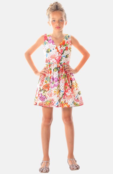 Alivia Simone 'Marni' Dress (Little Girls & Big Girls) in Pink Multi