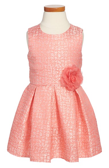 Dorissa 'Maddie' Sleeveless Party Dress (Toddler Girls, Little Girls & Big Girls) in Tangerine