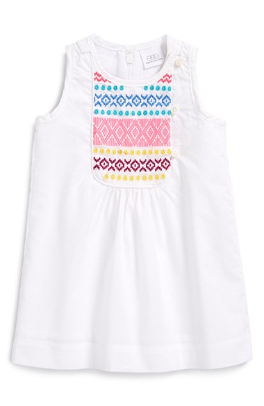 egg by susan lazar Embroidered Sleeveless Dress (Baby Girls) in White