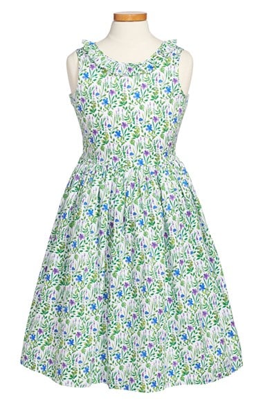 Oscar de la Renta 'Meadow Floral' Sleeveless Party Dress (Little Girls & Big Girls) in Fern Multi