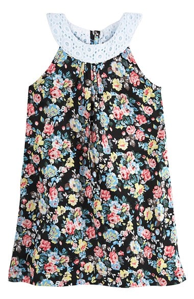 Andy & Evan Floral Dress (Baby Girls) in Navy