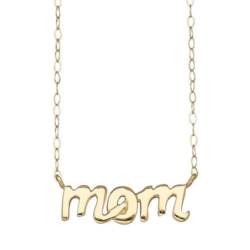 Everlasting Gold 10k Gold "Mom" Necklace