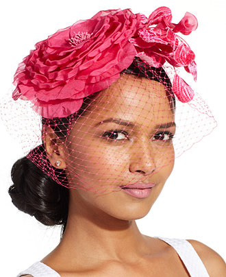 August Hats Edelweiss Fascinator Headband Hat in Fuchsia 