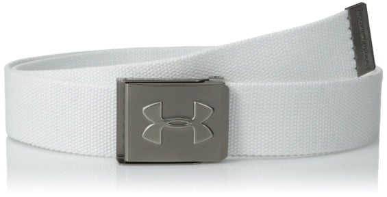 Under Armour Men's Webbing Belt in White/Graphite