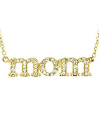 JENNIFER MEYER Diamond Mom Statement Necklace - Yellow Gold