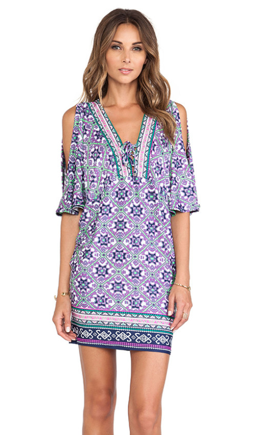 Nanette Lepore Print Tunic Dress in Emerald Kentucky Derby Dress
