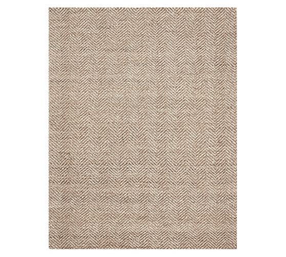 Pottery Barn CHEVRON WOOL JUTE RUG - MOCHA sale