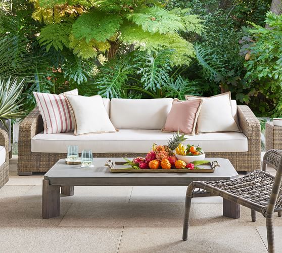Pottery Barn HAVANA ALL-WEATHER WICKER SOFA sale