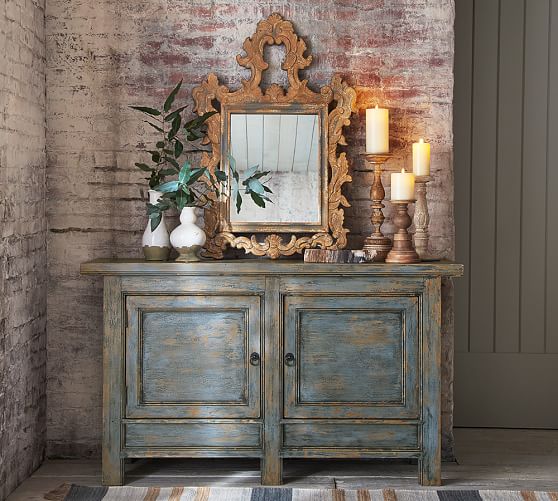 Pottery Barn ORNATE CARVED WOOD MIRROR mirrors sale