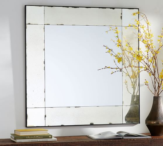 Pottery Barn TRIBECA ANTIQUED SQUARE MIRROR sale