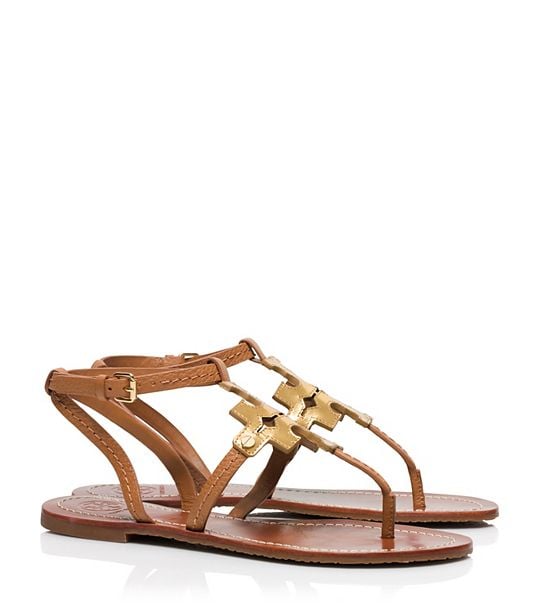 Tory Burch Chandler Flat Sandals in Royal Tan/Gold