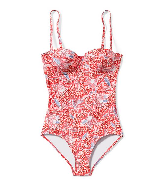 Tory Burch EMMARENTIA UNDERWIRE ONE-PIECE in Melon Emmarentia B