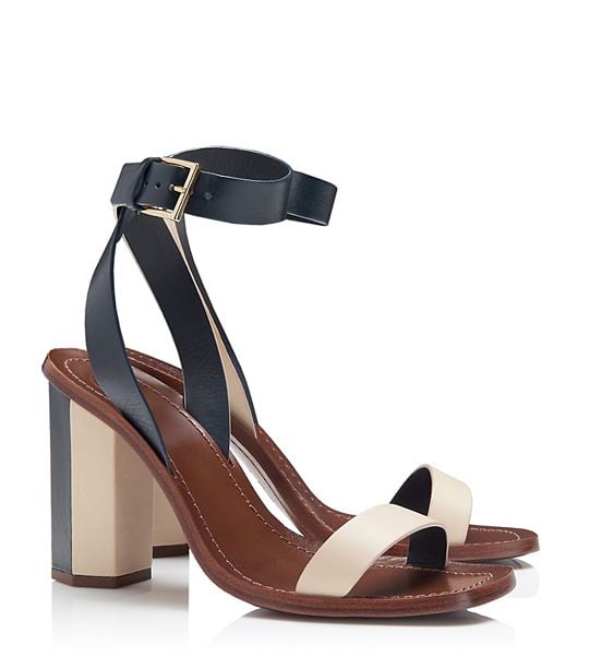 Tory Burch BLEECKER STRAPPY SANDAL in Tory Navy/Dulce De Leche
