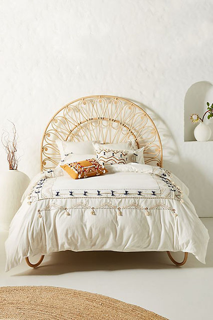 Vineet Bahl Embroidered Romula Duvet Cover Ivory bedding 