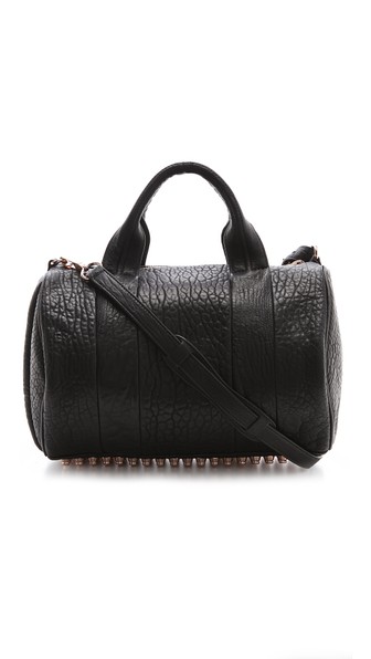 Alexander Wang Rocco Duffel with Rose Gold Hardware in Black Shopbop